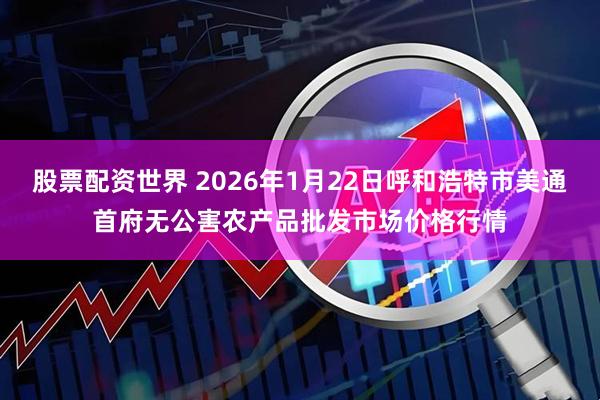 股票配资世界 2026年1月22日呼和浩特市美通首府无公害农产品批发市场价格行情